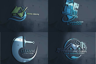 design pressure washing cleaning service power washing logo