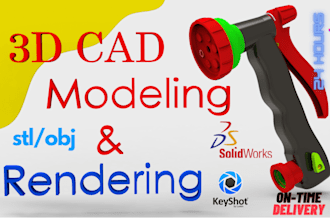 do 3d cad modeling,cad design,3d printing,stl,obj,dxf