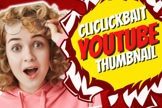 design attractive and clickbait youtube thumbnail  design