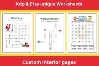do sudoku, maze, word search, crossword puzzles for kdp amazon