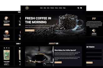 design coffee shop website, bakery, and food website