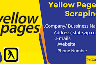 do web scraping, yellow pages scraping and data entry