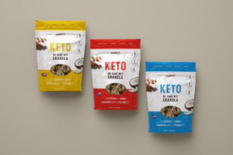 design product packaging, pouch packaging and label