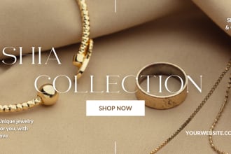 design luxury website banners for shopify, ebay, amazon, etsy, instagram etc
