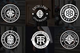 design minimalist initial letters, monogram and urban clothing brand logo
