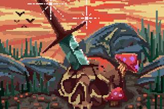 design funky pixel art