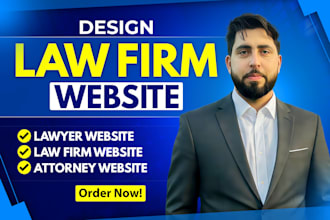 design a professional law firm, lawyer or attorney website