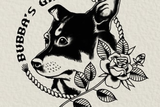 illustrate oldschool pet portraits