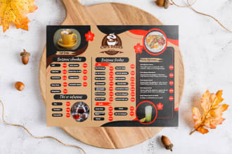 do chalkboard menu, restaurant menu , tv menu board, flyer,  digital menu card