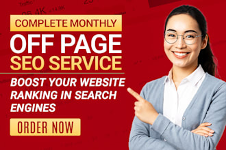 do monthly off page SEO service using authority white hat dofollow backlink