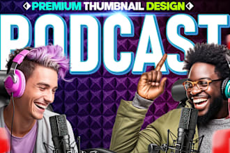 design professional podcast youtube thumbnail