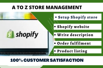 setup your shopify store or shopify website and best SEO product listing