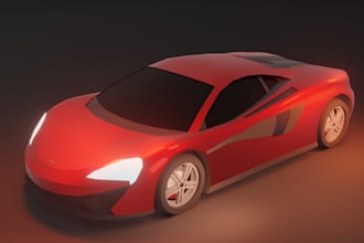 create low poly models of cars