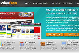 develop  bidding multi vendor auctions wordpress website