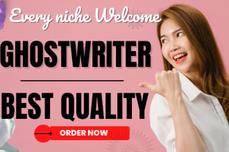 be your book and ebook ghostwriter
