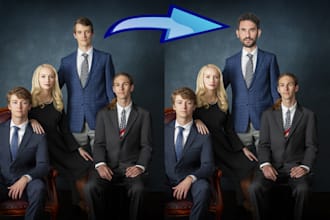 do face swap or head change in photoshop