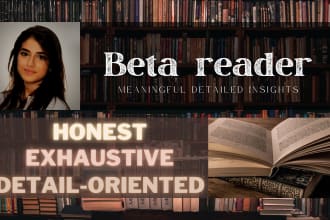 beta read and feedback your novel or short story
