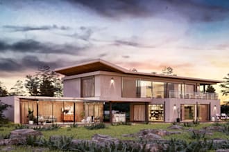 create photorealistic exterior and elevation renderings for residential houses