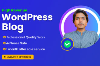 design and develop wordpress blog website for google adsense