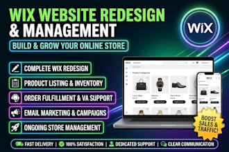 wix redesign, wix website design, and wix virtual assistant