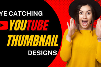 design eye catching youtube thumbnail for you in a flash