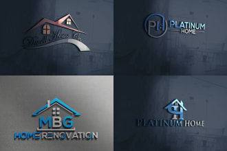 do stunning home decor, remodeling and handyman logo design