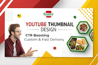 design eye catching  and amazing youtube thumbnail