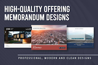design a commercial real estate offering memorandum