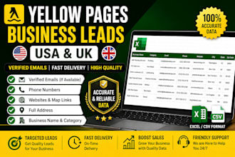 scrape yellow pages leads for USA and UK