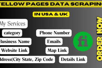 scrape yellow pages business leads from USA and UK