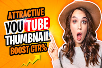 design attractive eye catchy youtube thumbnail