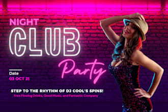 create a flyer for your bar, club, party, or business