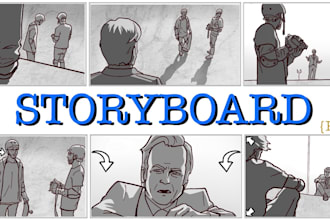 Hot Review!  do cool storyboard for your short film, animations, commercial or video