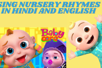 sing nursery rhymes in hindi and english with animation
