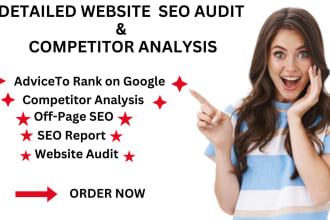 provide advanced seo audit report with competitor analysis