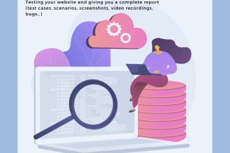 test and review your website or app for bugs, usability, UX