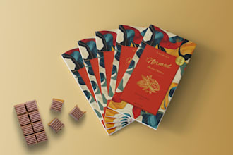 design a premium, modern chocolate wrapper, for you