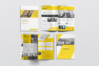 design brochure, company profile, annual report and product catalog