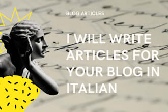 write articles for your blog only in italian