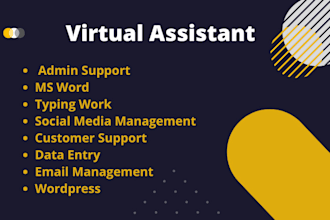 do online virtual admin, VA tasks, admin assistant