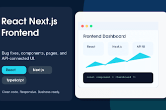 build or fix react next js frontend bugs