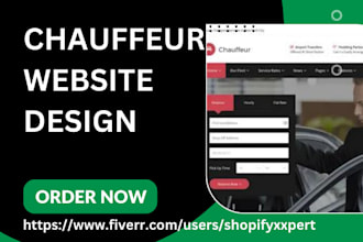 design chauffeur booking taxi car rental business moving company website