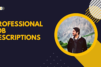 write a professional job description for you