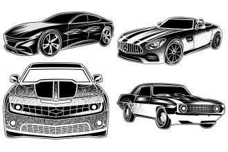 make vector art from your car image in comic strip style car wraps