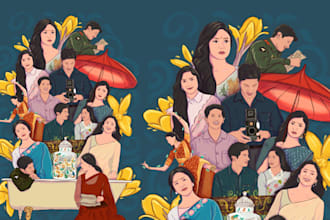 create life or love journey illustrations