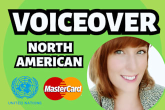 record a professional north american female voice over in english