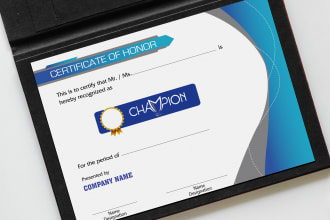make gift certificate and award certificate design