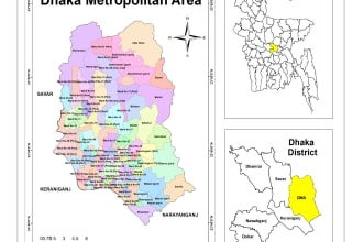 make a study area map with arcgis