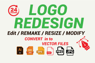 edit, redesign, revamp, fix or modify your old logo