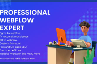 be your webflow expert, design figma to webflow, ecommerce webflow website